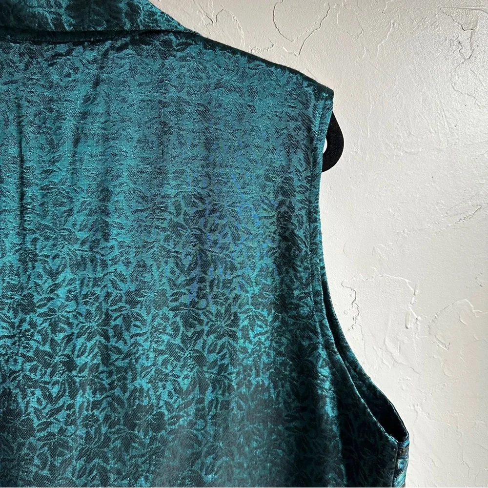 Vintage Coldwater Creek Tapestry Vest Bohemian Boho Artsy Chic Paisley Sz L Silk